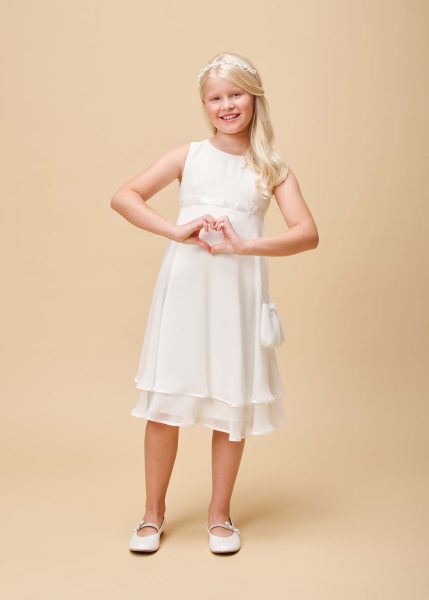 Chiffonkleid in 3/4 Länge