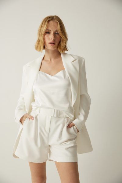 Oversized Blazer aus Crepe