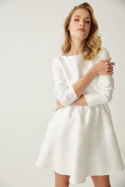 Mikado Kleid mit 3/4 Arm