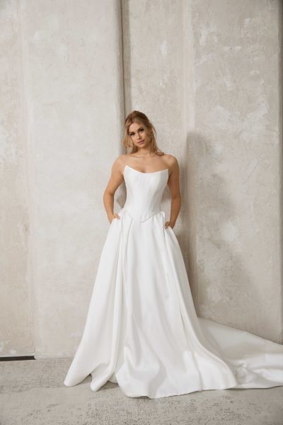 Kleid aus Mikado, 2-teilig