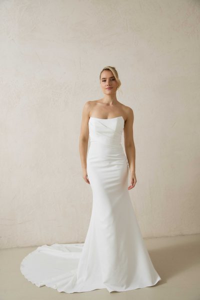 Corsagenkleid aus Crepe